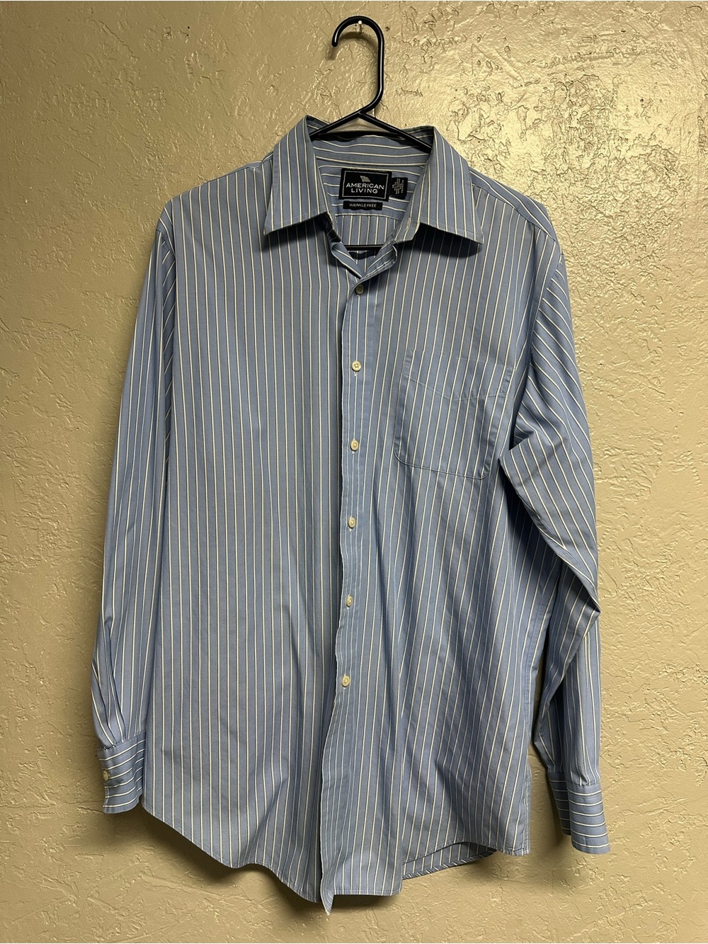 American Living Light Blue Pinstripe Dress Shirt‎